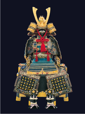 純金箔押小札縹裾濃威之大鎧 十号